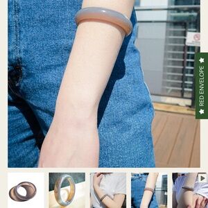 Seree Purple Jade Bangle Bracelet